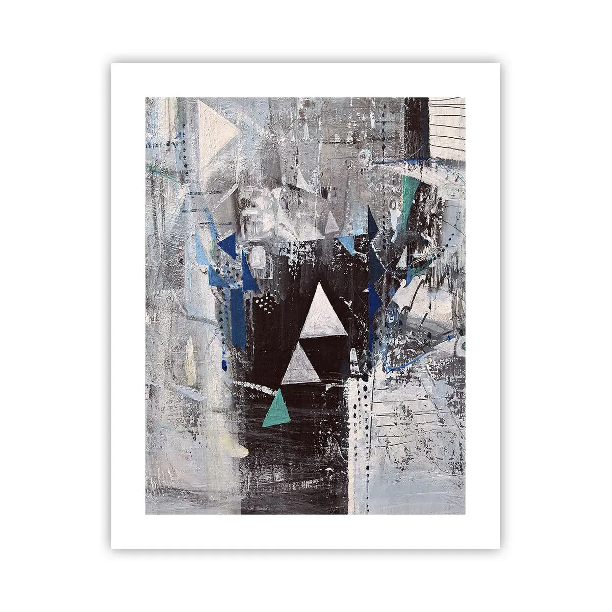 Poster - Überschreibende Reihenfolge der Dreiecke - 40x50 cm