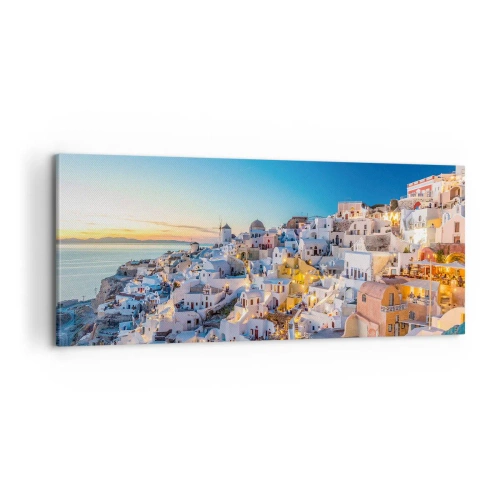 Bild auf Leinwand - Leinwandbild - Die Essenz des Griechischen - 100x40 cm