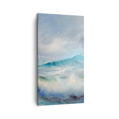 Bild auf Leinwand - Leinwandbild - Der wind heulte mit Triumph - 45x80 cm