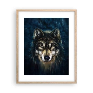 Poster in einem Rahmen aus heller Eiche - Alpha? Und Omega - 40x50 cm
