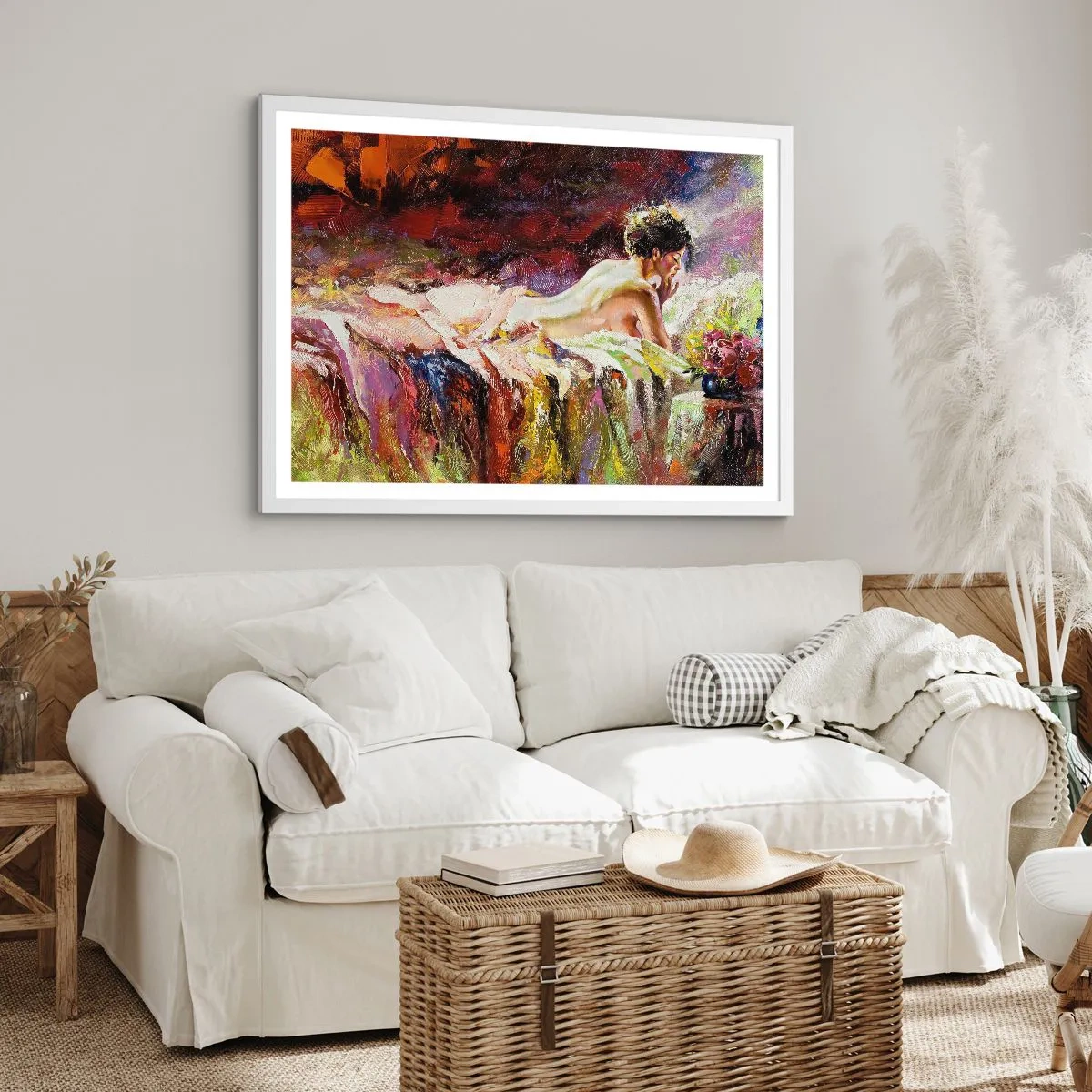 Poster in einem weißen Rahmen - Venus in Gedanken - 91x61 cm