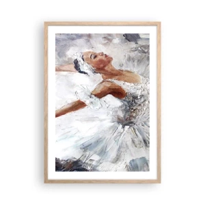 Poster in einem Rahmen aus heller Eiche - Zart und leicht wie Tüll - 50x70 cm