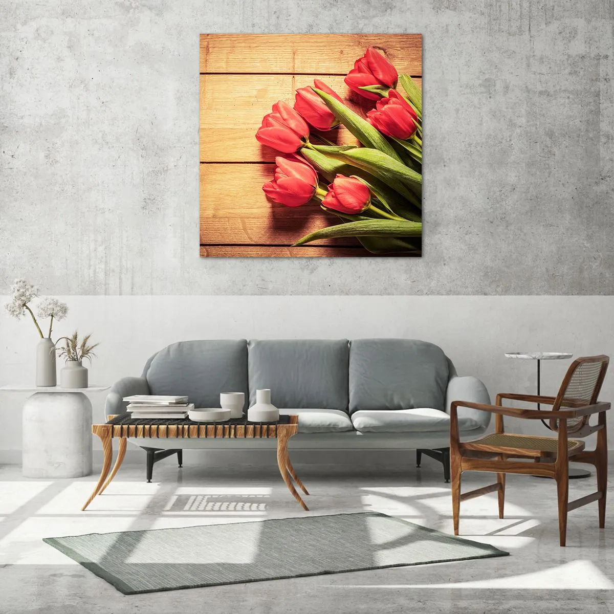 Glasbild - Bild auf glas - Frühlingsgeständnis - 30x30 cm