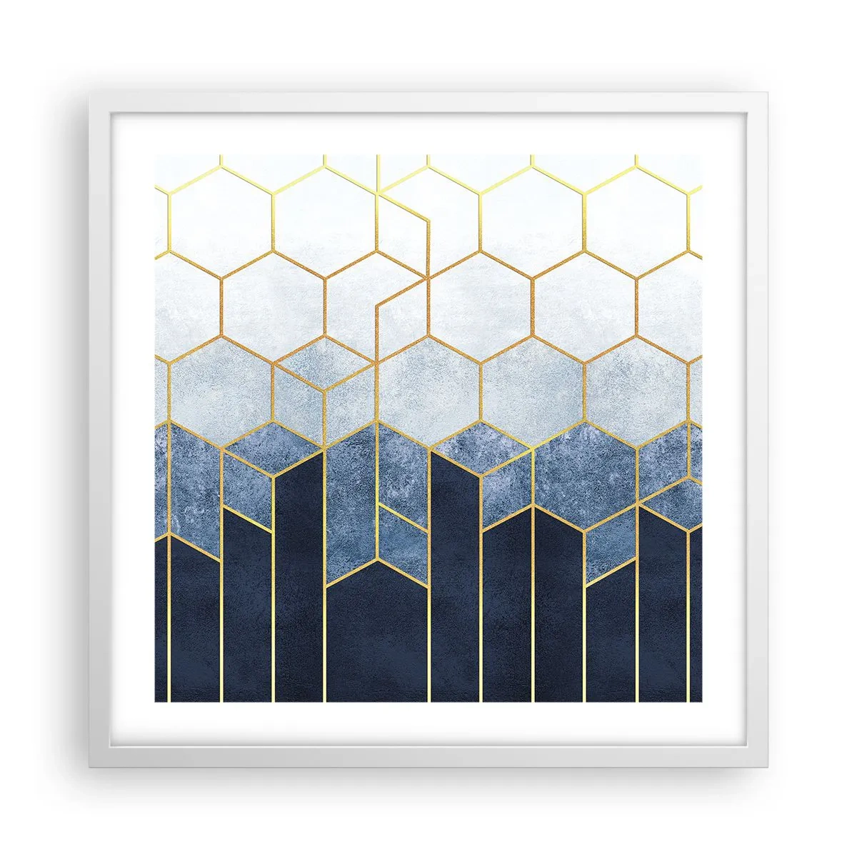 Poster in einem weißen Rahmen - Komposition im synkopischen Rhythmus - 50x50 cm