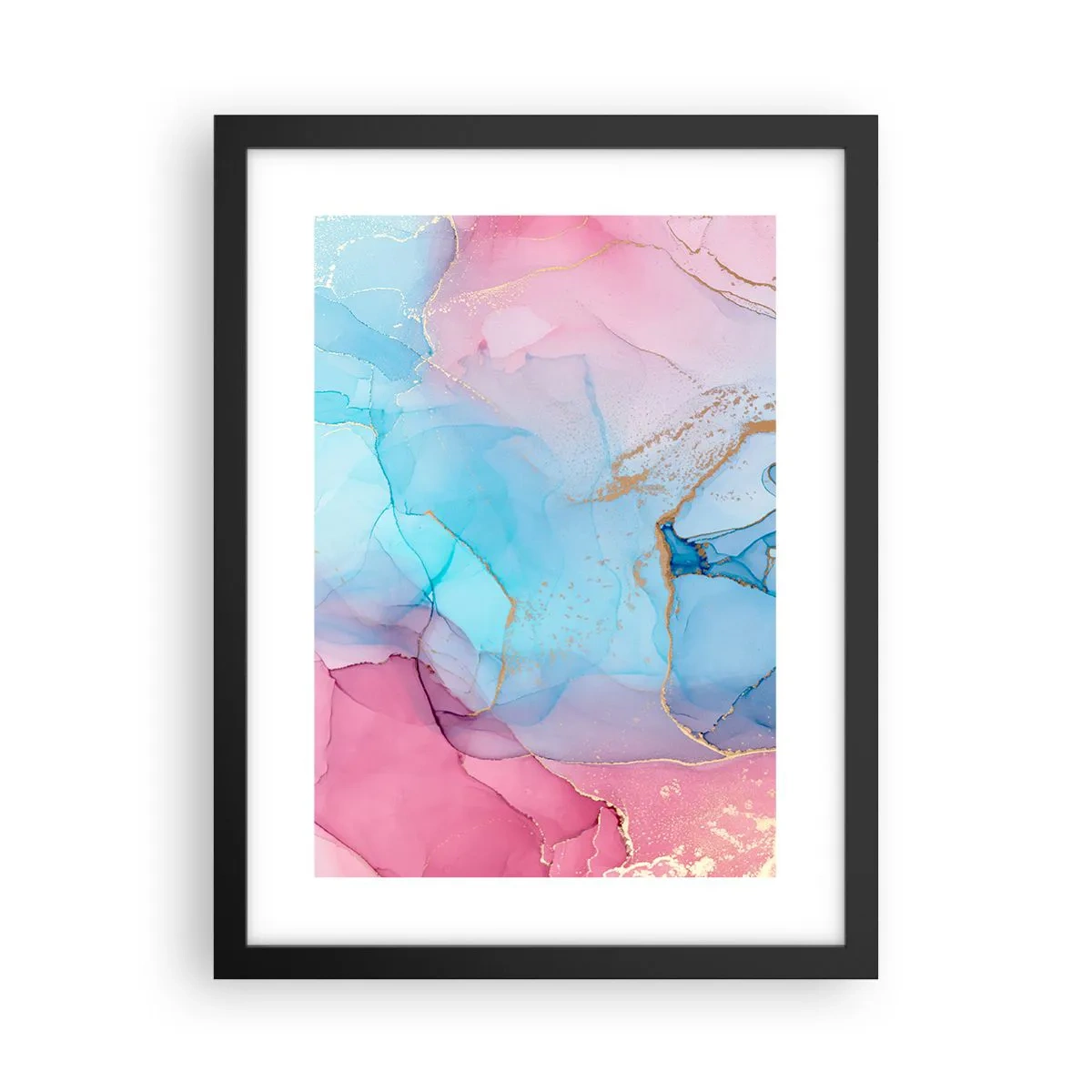 Poster in einem schwarzem Rahmen - Begegnung und Durchdringung - 30x40 cm