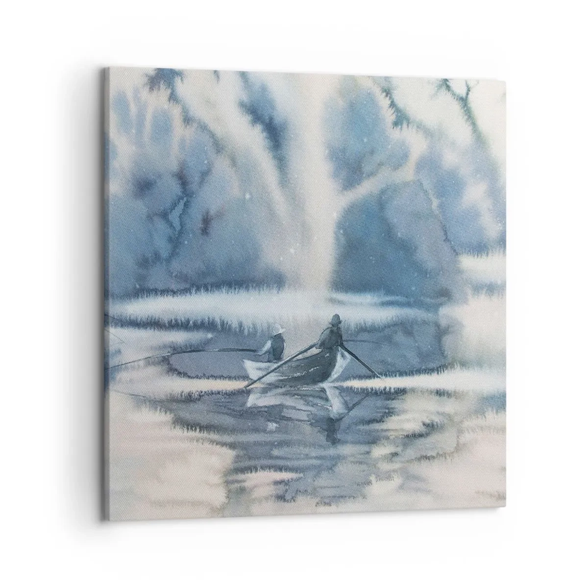 Bild auf Leinwand - Leinwandbild - Angler in ihrem Paradies - 50x50 cm