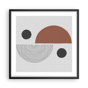 Poster in einem schwarzem Rahmen - Perfektion des Rades - 50x50 cm