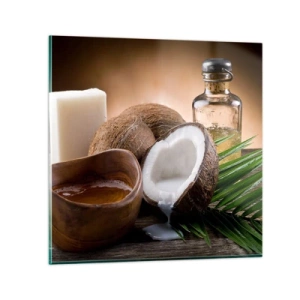 Glasbild - Bild auf glas - Gesundheit von tropischen Inseln - 70x70 cm