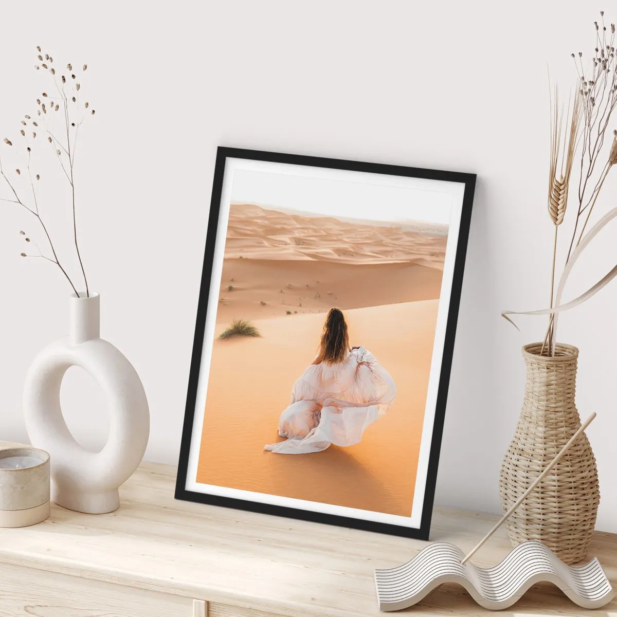 Poster in einem schwarzem Rahmen - Flucht in die Freiheit - 30x40 cm