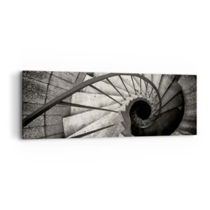 Bild auf Leinwand - Leinwandbild - Treppe hoch, Treppe runter - 90x30 cm