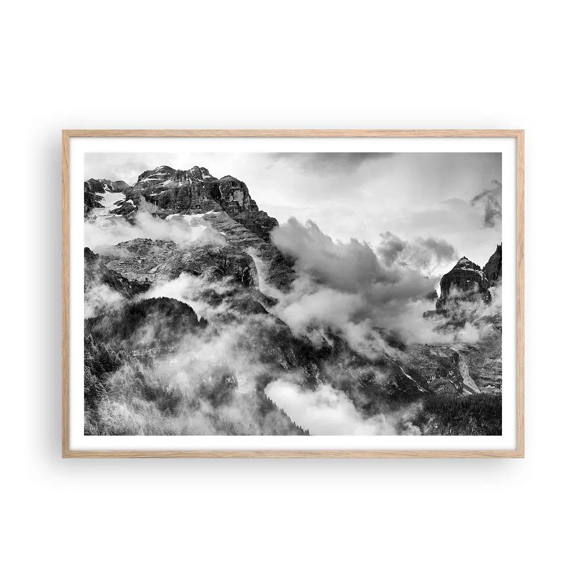 Poster in einem Rahmen aus heller Eiche - Schön und grausam - 100x70 cm