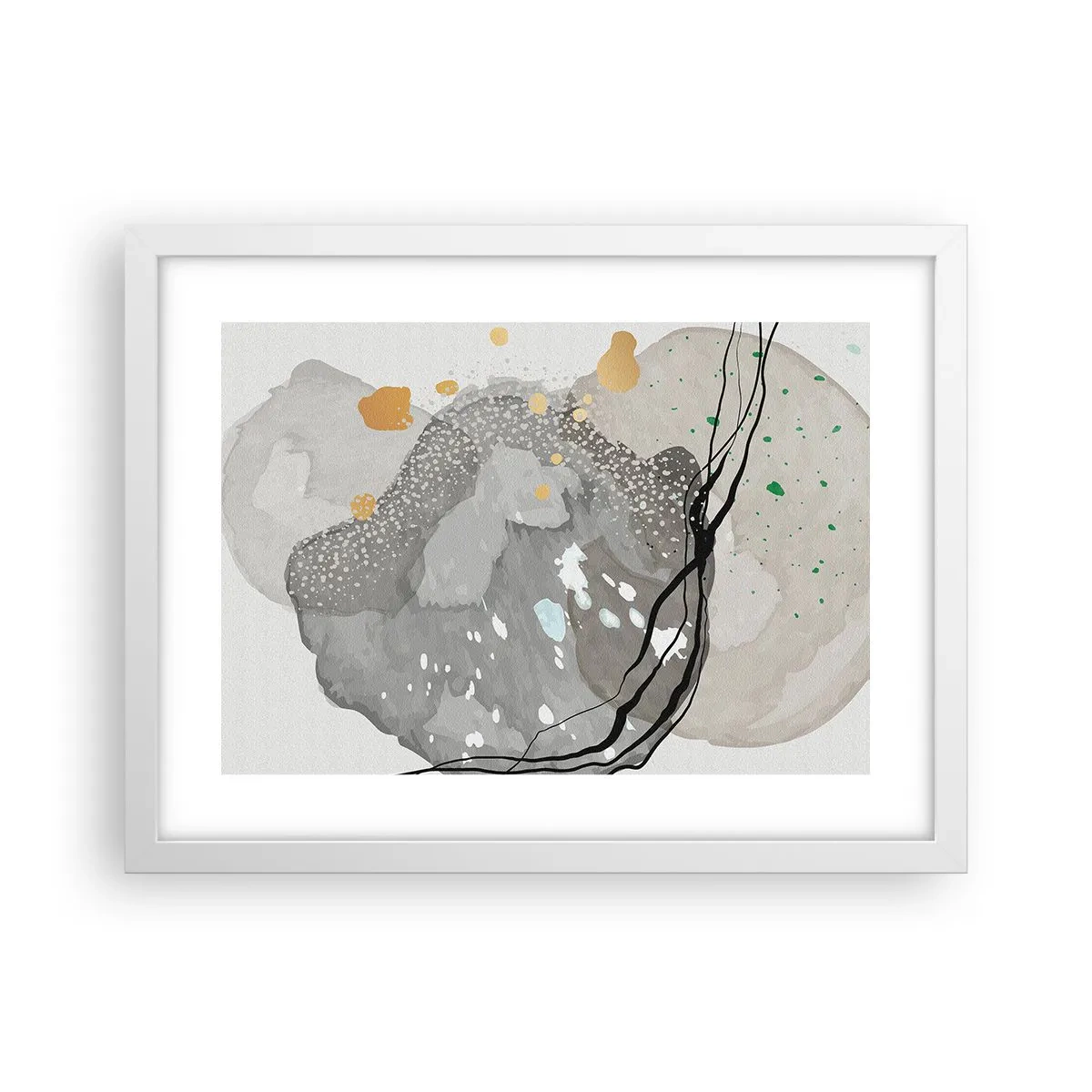 Poster in einem weißen Rahmen - Organische Komposition - 40x30 cm