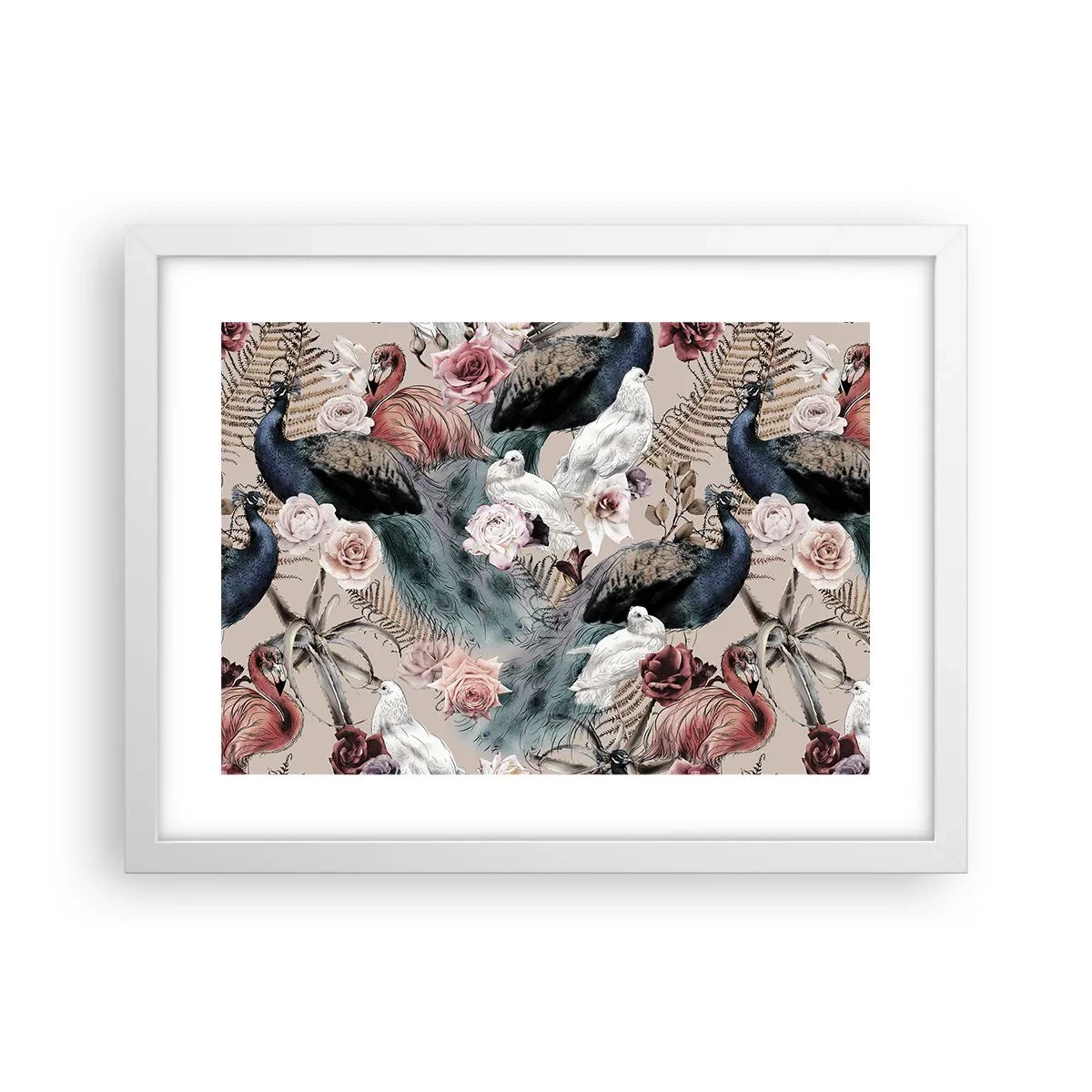 Poster in einem weißen Rahmen - Im Schlossgarten - 40x30 cm