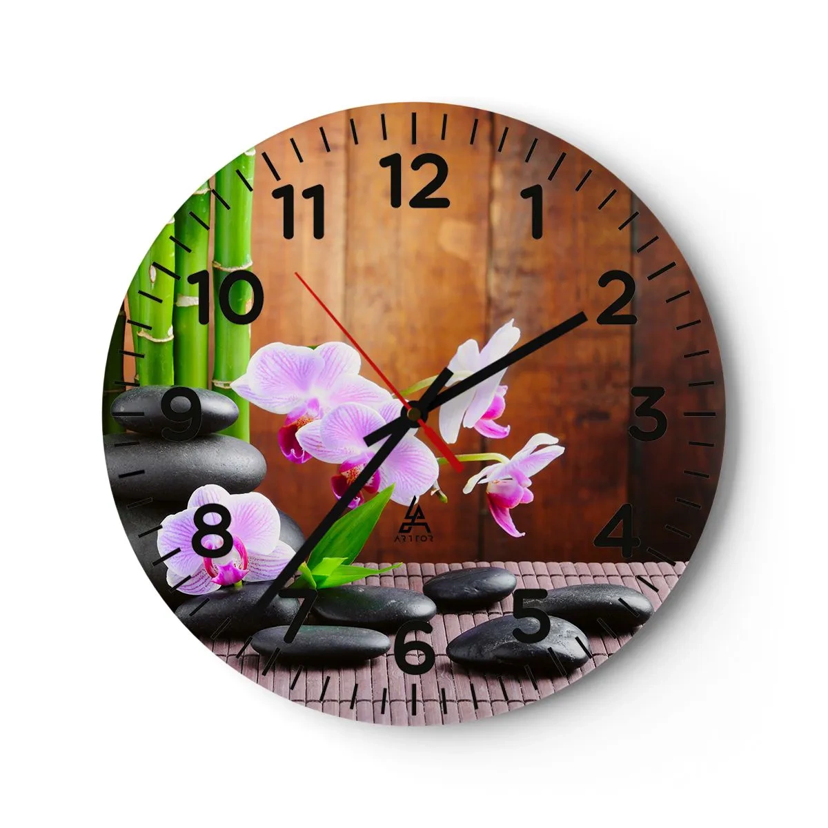 Wanduhr - Glasuhr - Treffen Sie die Freuden des Ostens - 30x30 cm