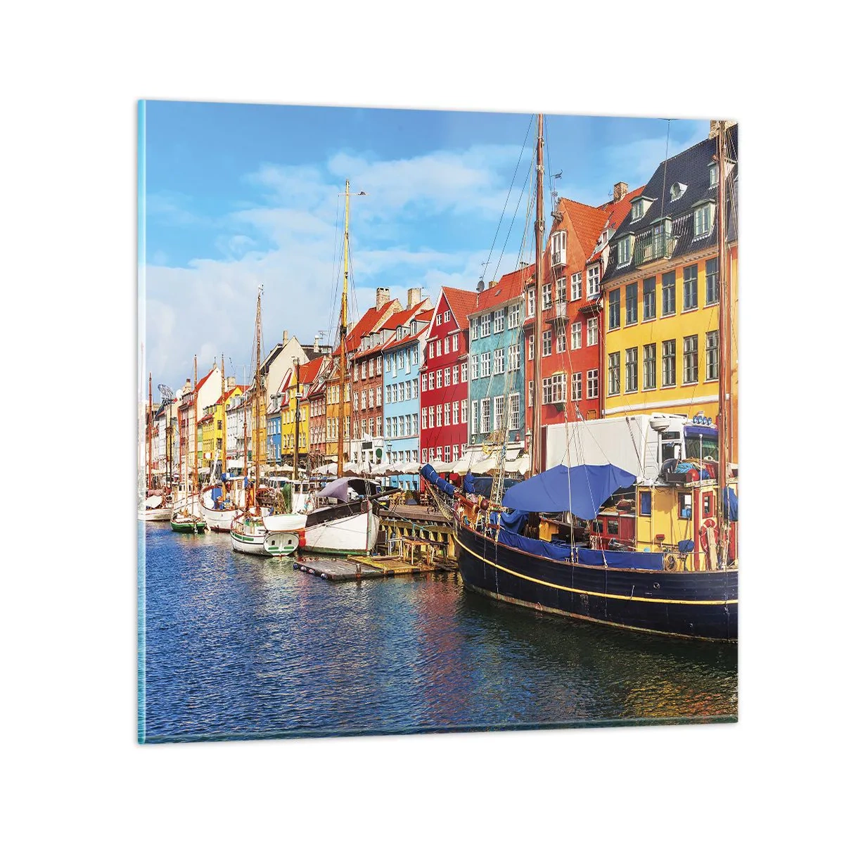 Glasbild - Bild auf glas - Fröhlicher Kai - 50x50 cm
