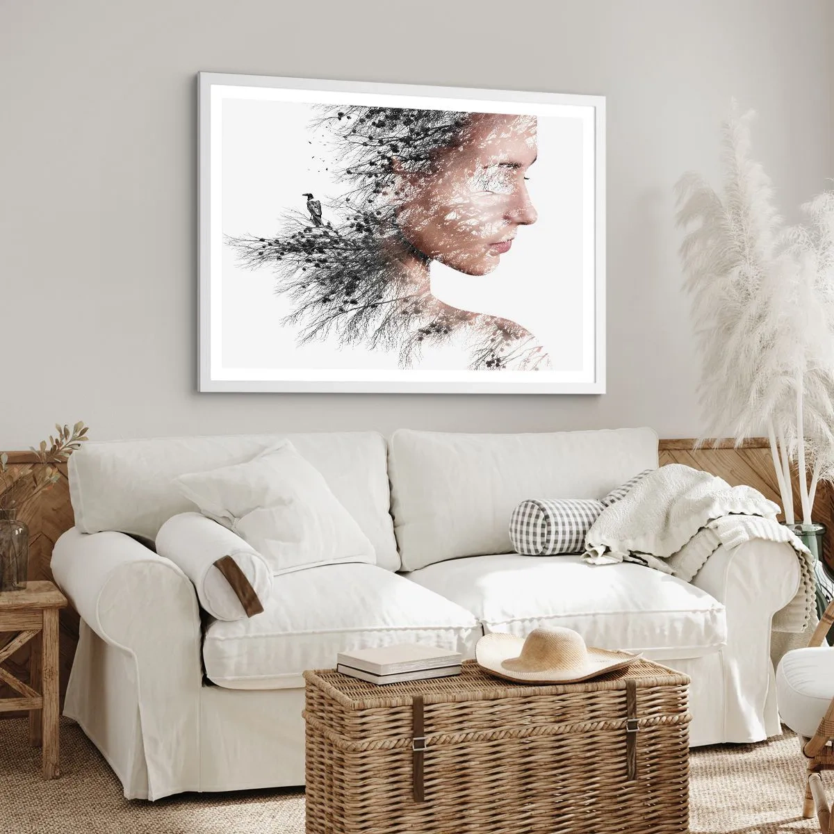 Poster in einem weißen Rahmen - Der Geist des Waldes - 70x50 cm