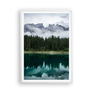 Poster in einem weißen Rahmen - Leise, leise, lass uns das Trinkwasser nicht wecken ... - 70x100 cm