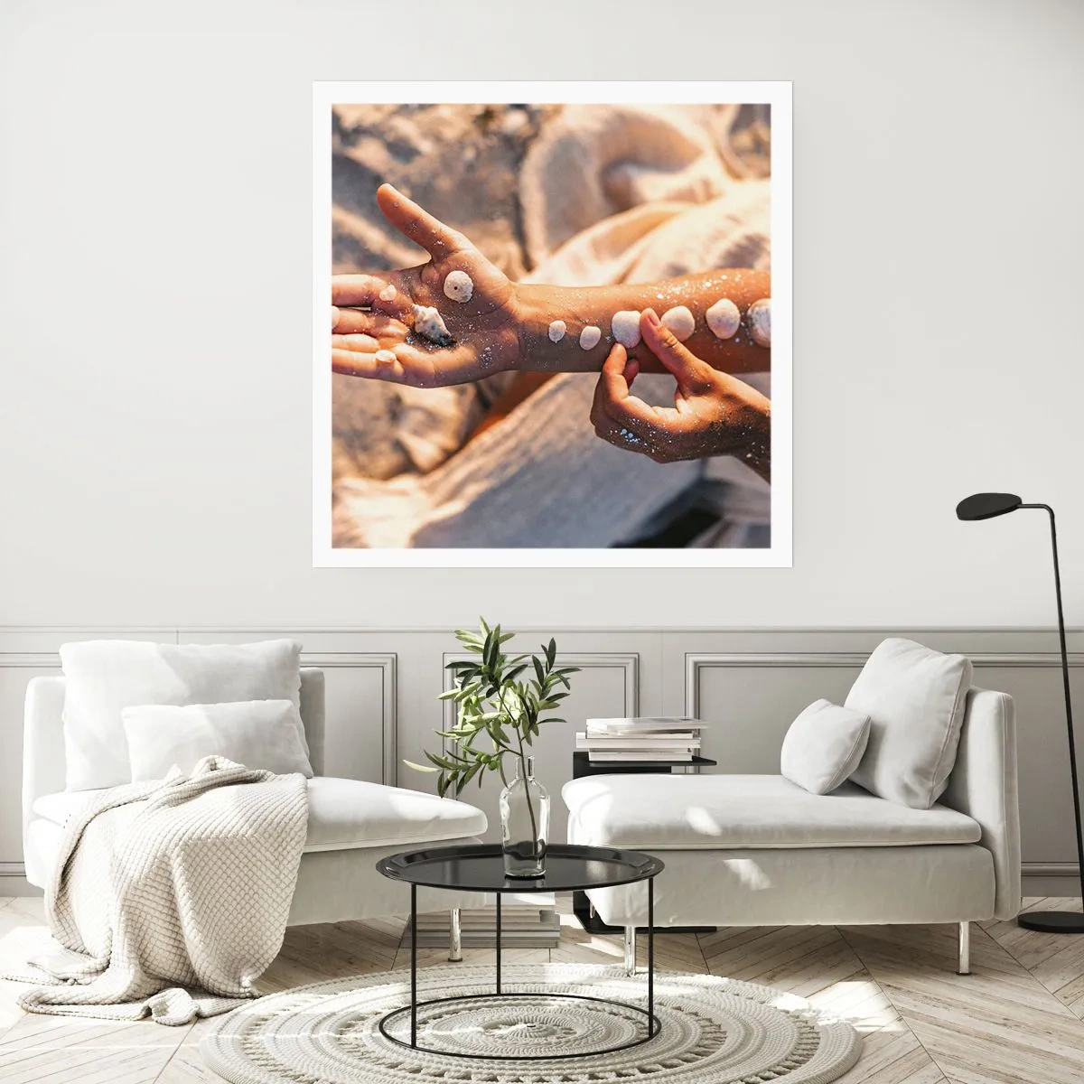 Poster - Schönheit an Ihren Fingerspitzen - 60x60 cm