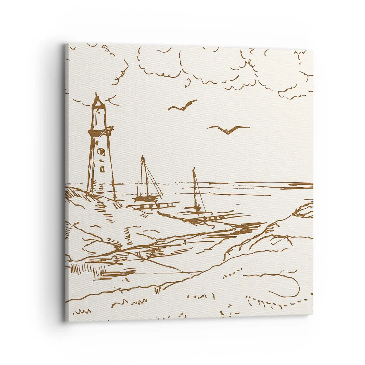 Bild auf Leinwand - Leinwandbild - Ein Überblick über die Erinnerungen an den Sommer - 70x70 cm