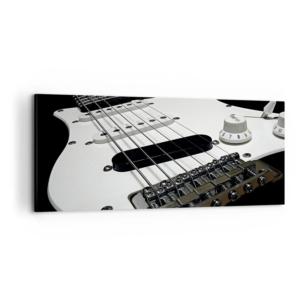 Bild auf Leinwand - Leinwandbild - In Weiß versteckter Ton - 100x40 cm