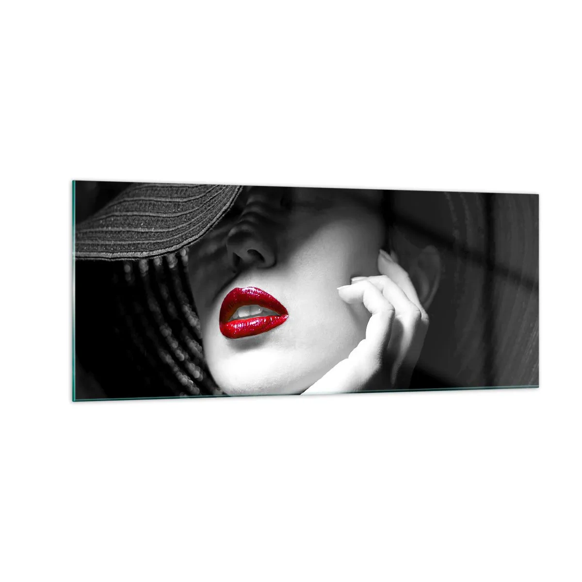 Glasbild - Bild auf glas - Eine Studie in Scharlachrot - 100x40 cm