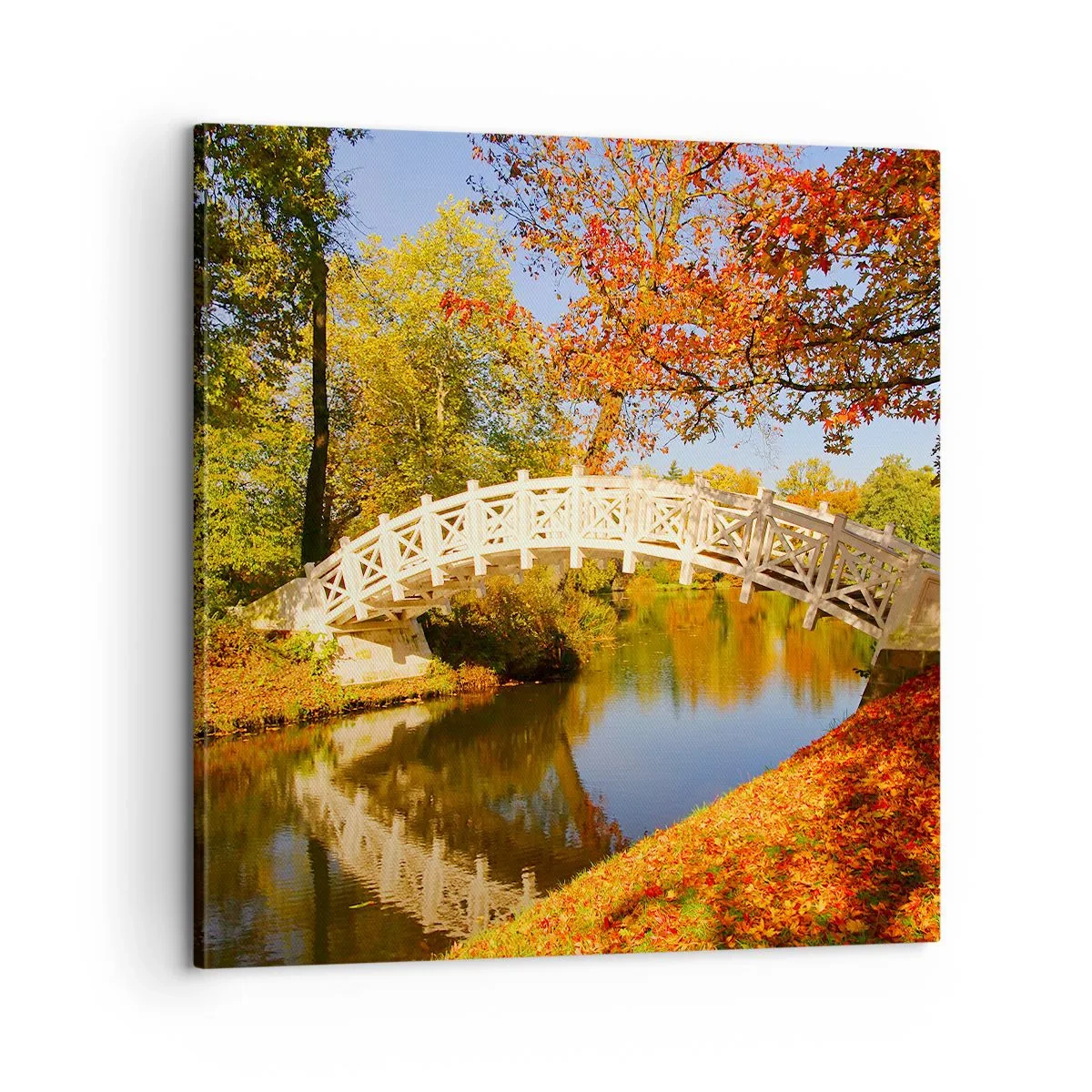 Bild auf Leinwand - Leinwandbild - Auf der weißen Seufzerbrücke - 60x60 cm