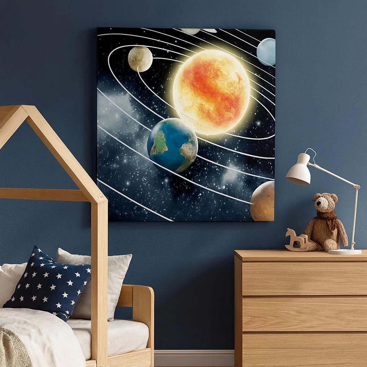 Bild auf Leinwand - Leinwandbild - Kosmischer Tanz - 30x30 cm