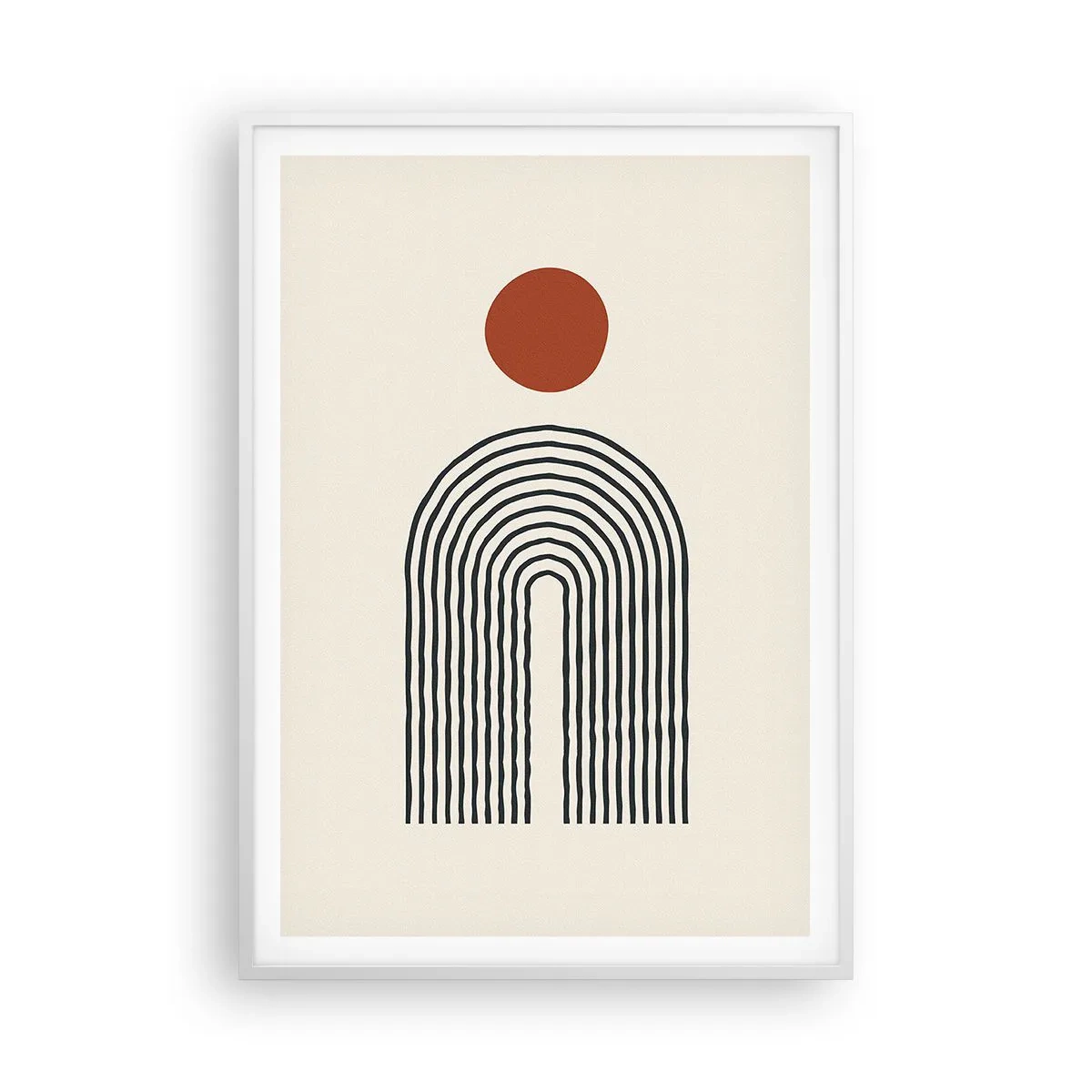 Poster in einem weißen Rahmen - Magnetismus von Formen und Farben - 70x100 cm