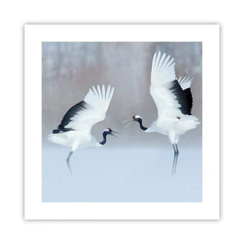 Poster - Tanz im Nebel - 40x40 cm