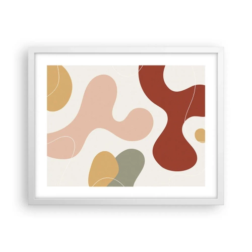 Poster in einem weißen Rahmen - Kringel oder Schnörkel? - 50x40 cm