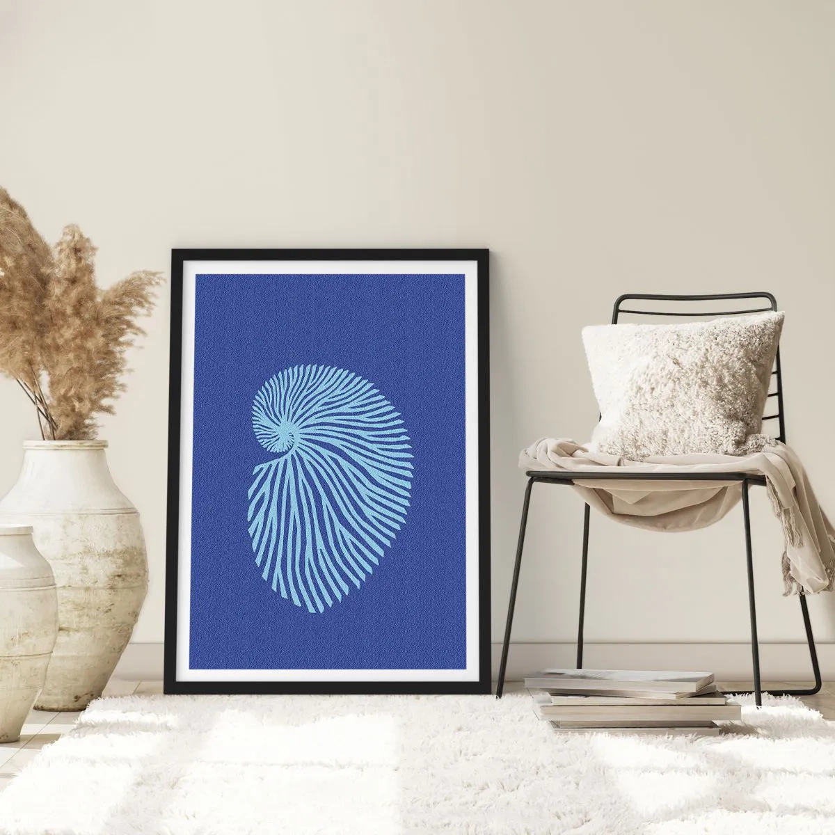 Poster in einem schwarzem Rahmen - Geburt der Muschel - 30x40 cm