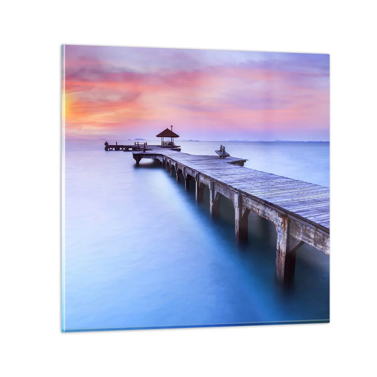 Glasbild - Bild auf glas - Ein Meer der Ruhe bis zum Horizont - 60x60 cm