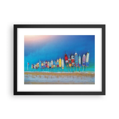 Poster in einem schwarzem Rahmen - Aus der Vogelperspektive - 40x30 cm