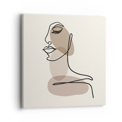 Bild auf Leinwand - Leinwandbild - Sich selbst zugehört - 30x30 cm