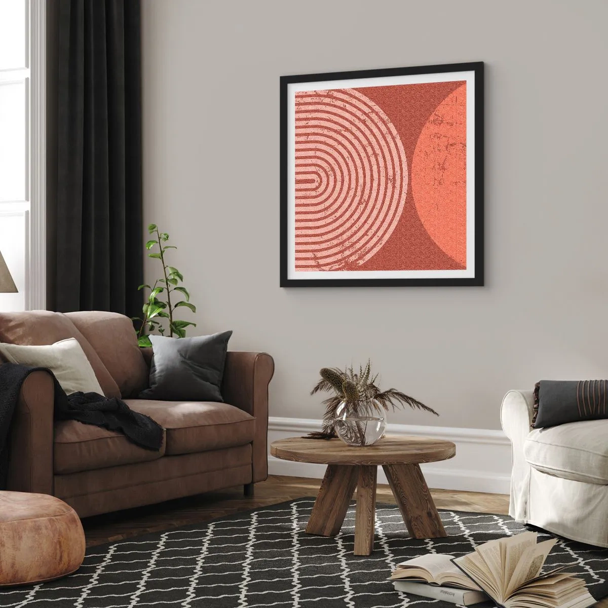 Poster in einem schwarzem Rahmen - Enge Beziehung - 40x40 cm