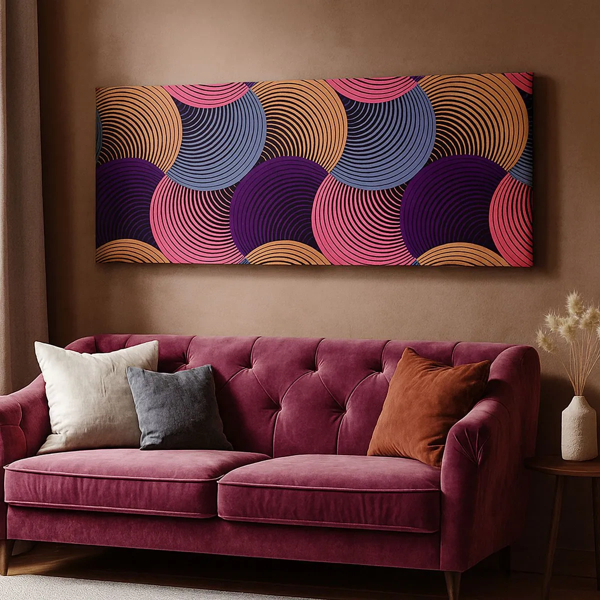 Bild auf Leinwand - Leinwandbild - Im kreisenden Rhythmus - 100x40 cm