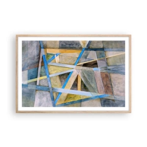 Poster in einem Rahmen aus heller Eiche - Gerade oder diagonal? - 91x61 cm