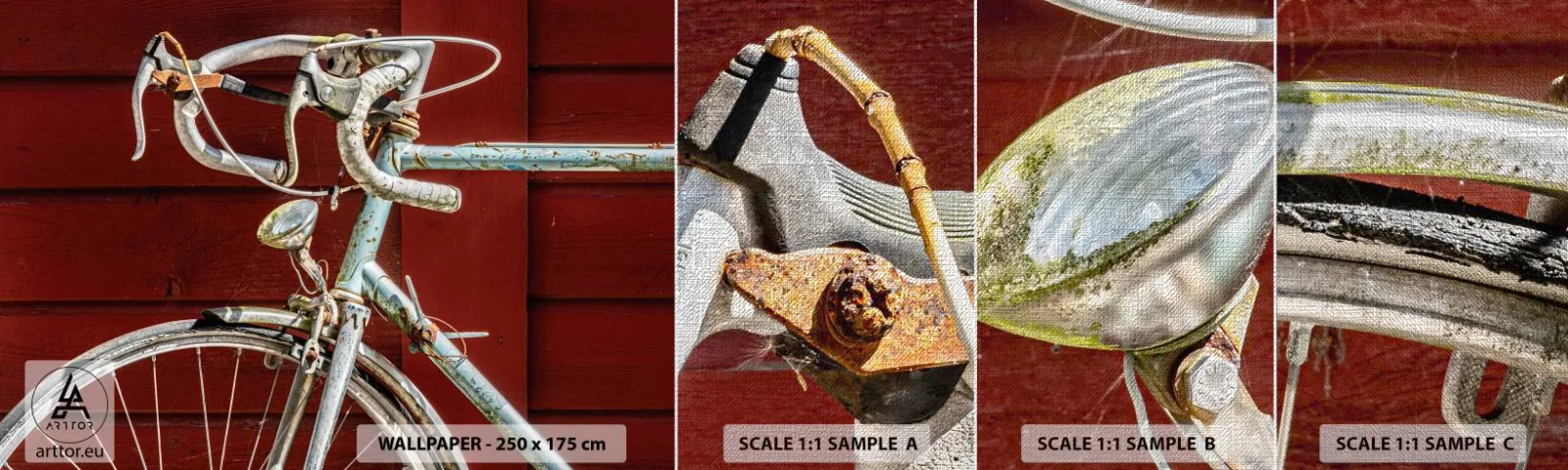 Fototapeten Muster Premium Canvas - Geschaffen um zu siegen - Fahrrad, Retro, Radfahren - 100x30 cm