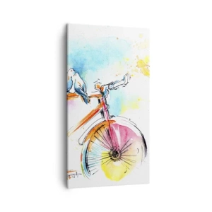 Bild auf Leinwand - Leinwandbild - Fahrrad für zwei - 45x80 cm