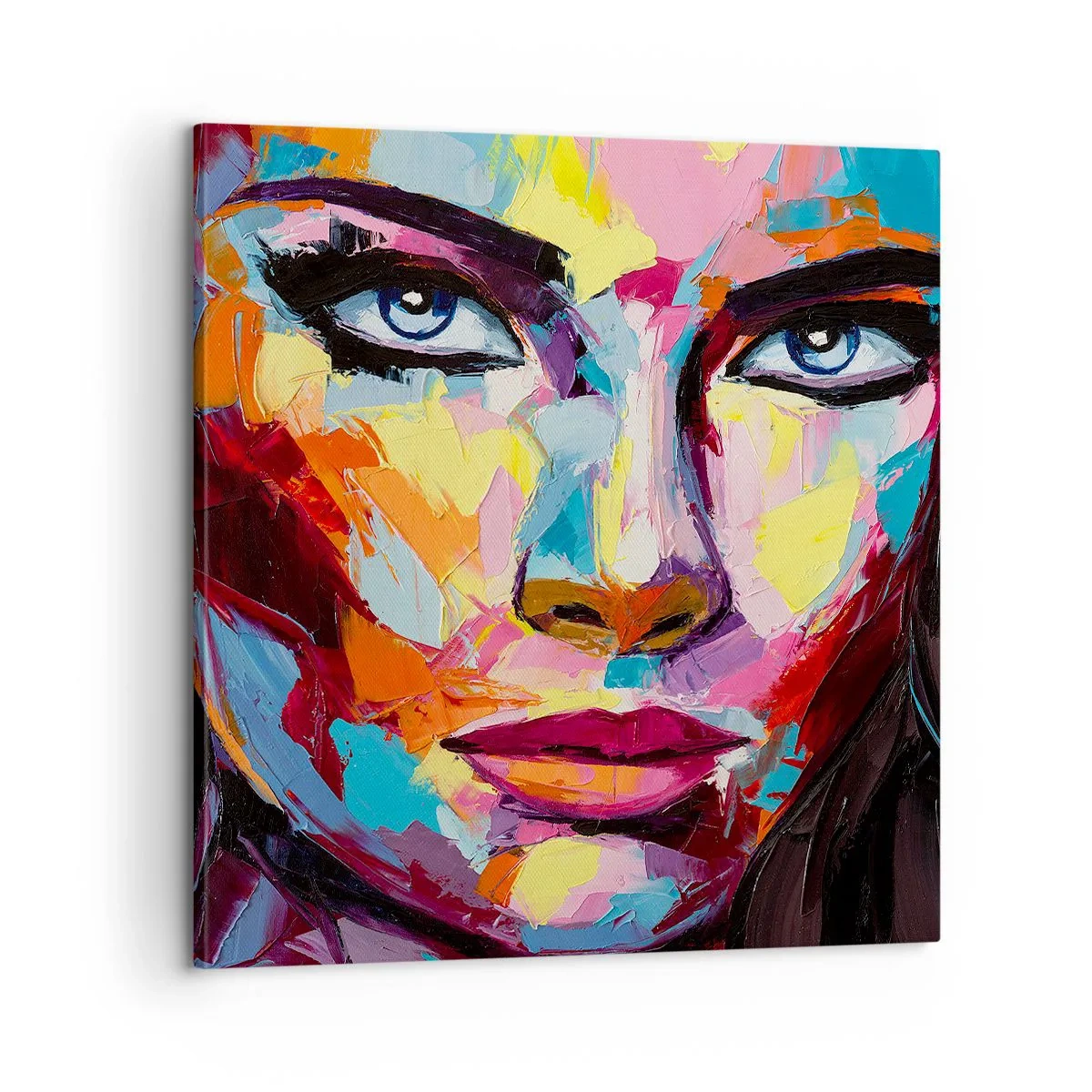 Bild auf Leinwand - Leinwandbild - Auch die Seele ist bunt - 60x60 cm