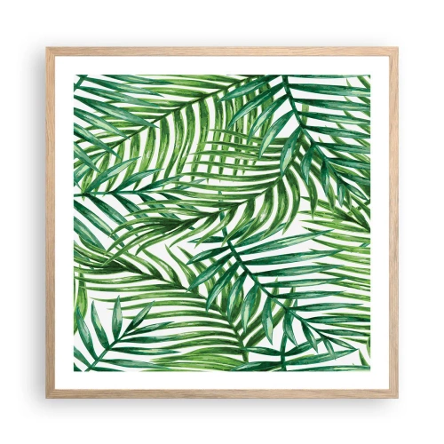 Poster in einem Rahmen aus heller Eiche - Unter dem grünen Baldachin - 60x60 cm