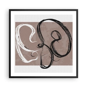 Poster in einem schwarzem Rahmen - Komposition – die Suche nach Fülle - 60x60 cm