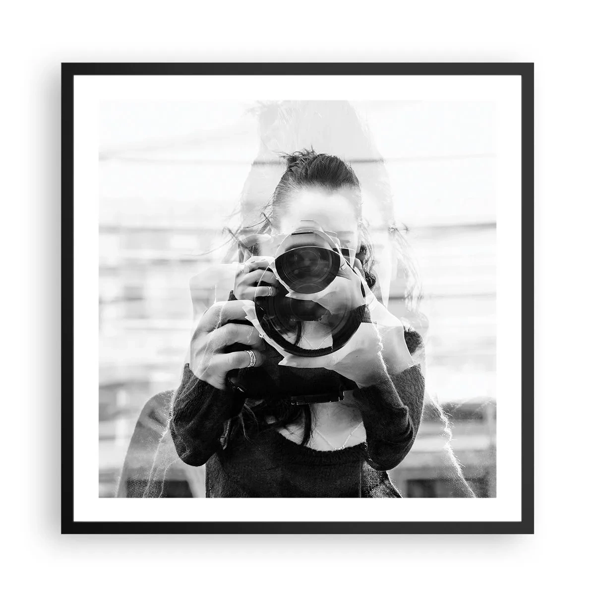 Poster in einem schwarzem Rahmen - Schöpfer und Material - 60x60 cm