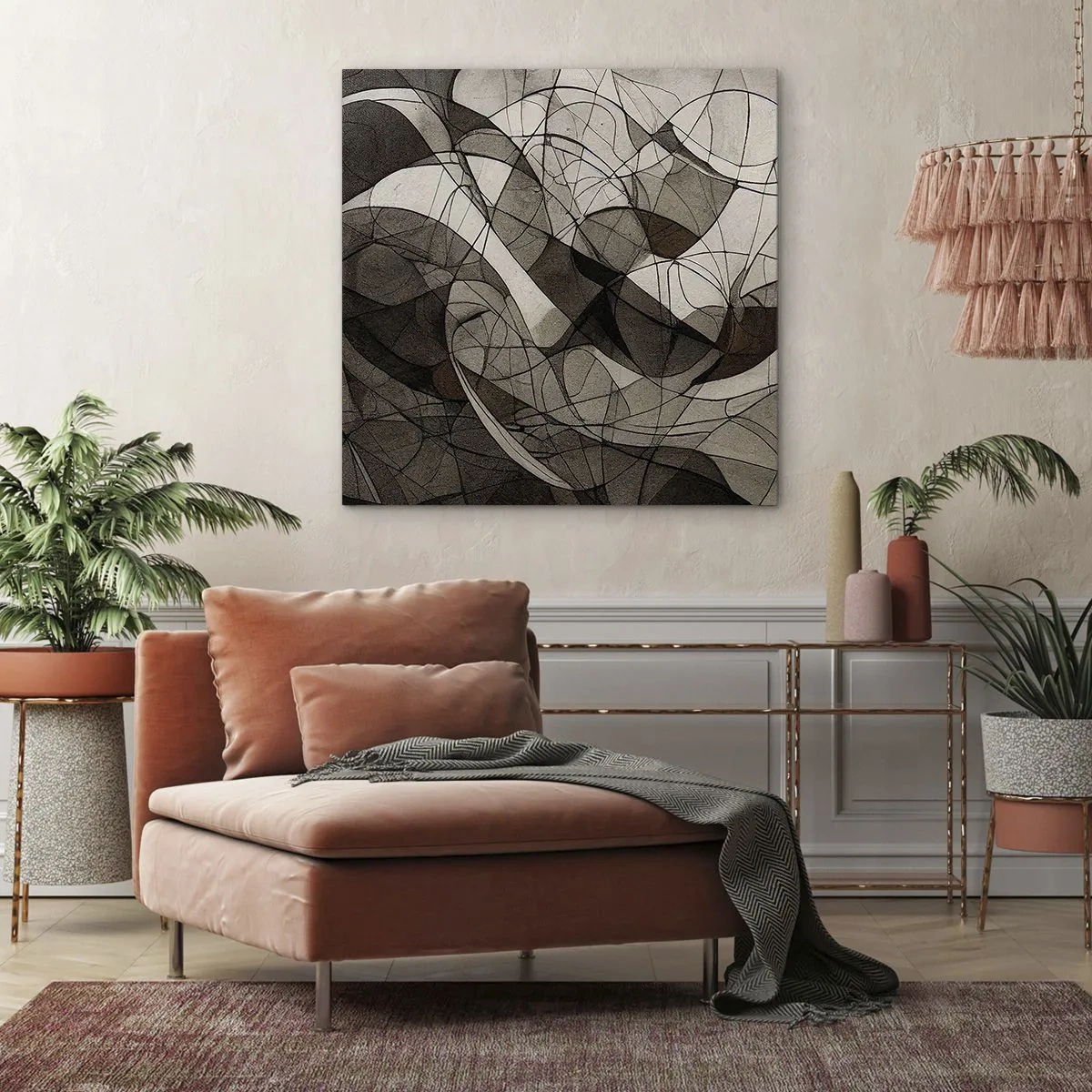 Bild auf Leinwand - Leinwandbild - Zirkulation von Erdfarben - 50x50 cm