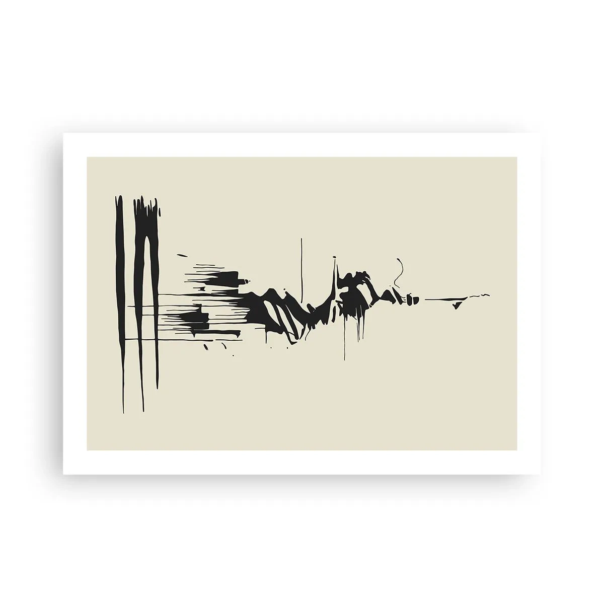 Poster - Hastige Abstraktion - 70x50 cm