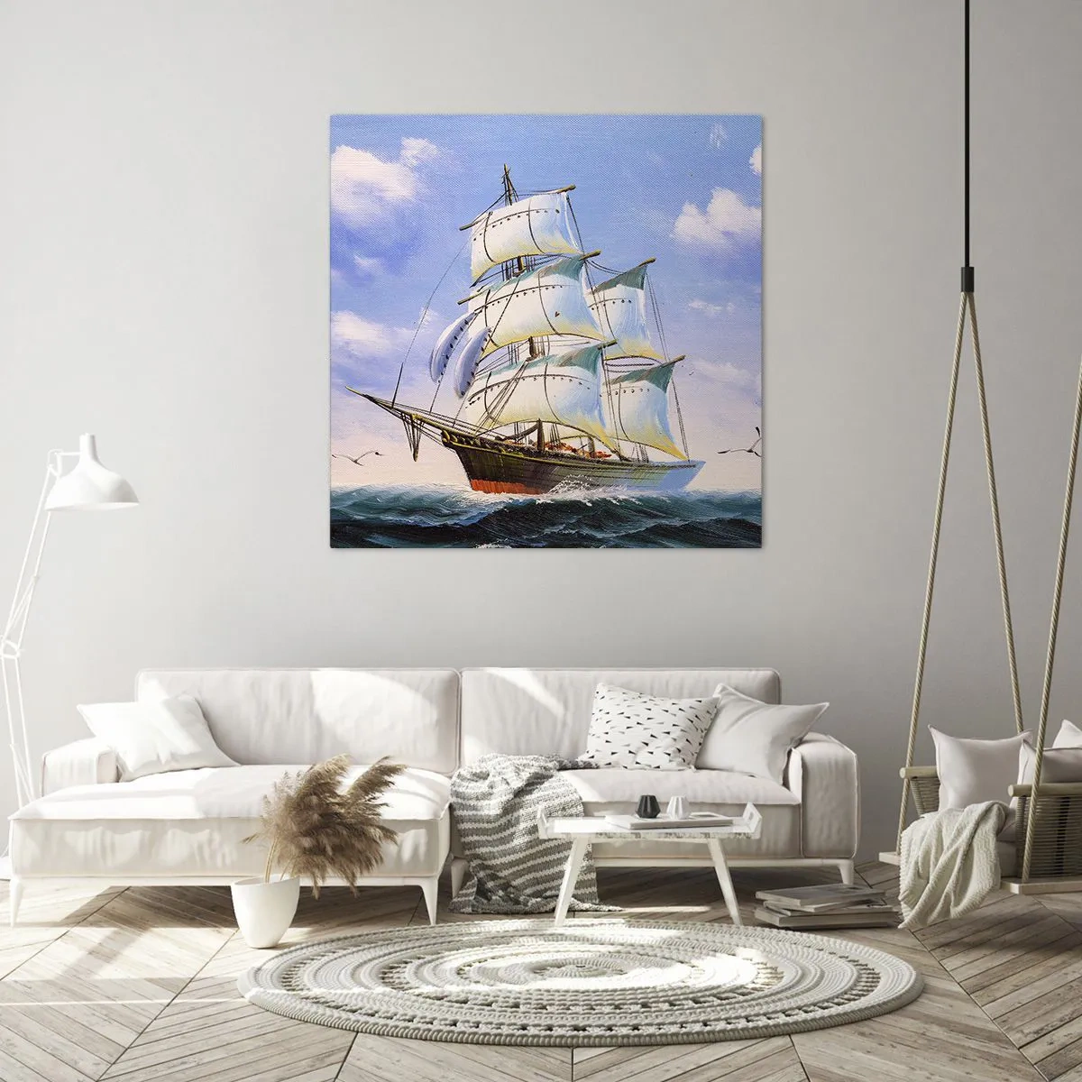 Bild auf Leinwand - Leinwandbild - Mit Stolz mit dem Wind - 60x60 cm