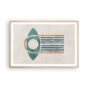 Poster in einem Rahmen aus heller Eiche - Zeichen und Rituale - 91x61 cm