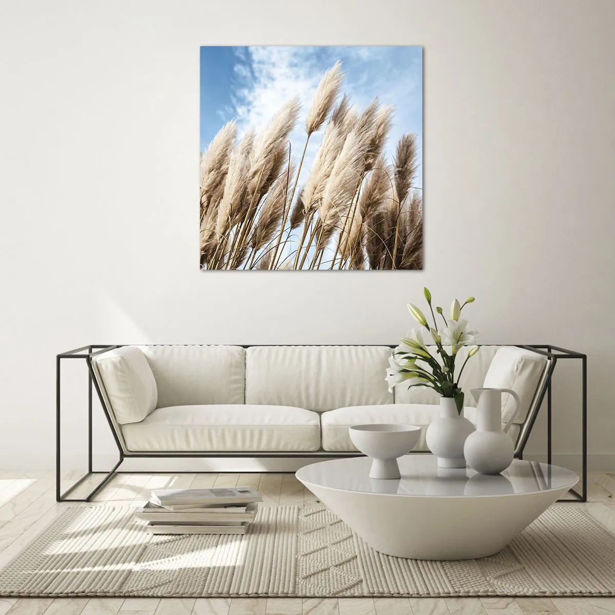 Glasbild - Bild auf glas - Sonnige und windige Liebkosungen - 40x40 cm