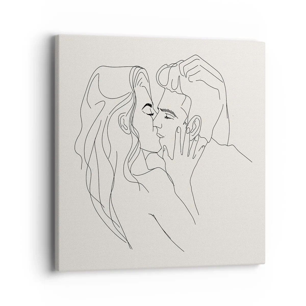 Bild auf Leinwand - Leinwandbild - Verstrickt im Gefühl - 40x40 cm