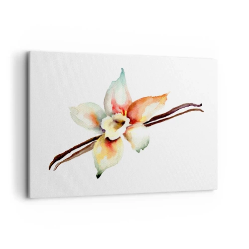 Bild auf Leinwand - Leinwandbild - Aquarell-Blumenillustration in Pastellfarben - 120x80cm - Süße mit Farbe verschüttet - Moderne Wanddekoration für Wohnzimmer und Schlafzimmer ARTTOR